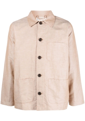 Universal Works gabardine button-up shirt jacket - Neutrals