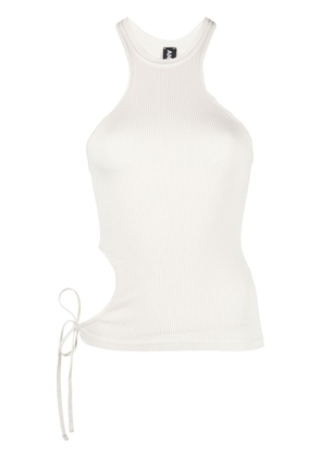 ANDREĀDAMO ribbed-knit sleeveless top - White