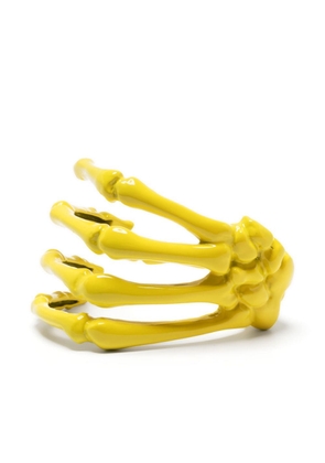 Raf Simons Skeleton Hand cuff bracelet - Yellow