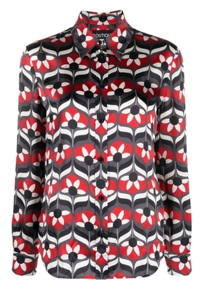 Boutique Moschino geometric floral print blouse - Red
