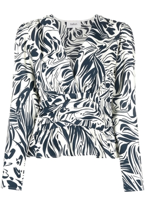 Ba&Sh botanical-print V-neck blouse - Neutrals