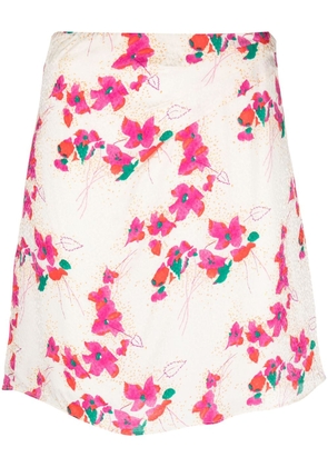 Ba&Sh high-waisted floral-print skirt - Neutrals