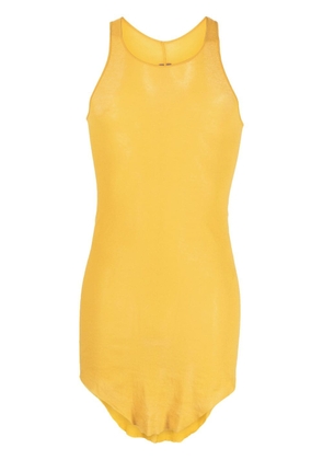 Rick Owens long cotton tank top - Yellow