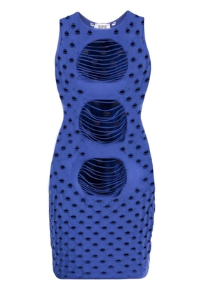 Maisie Wilen perforated sleeveless minidress - Blue