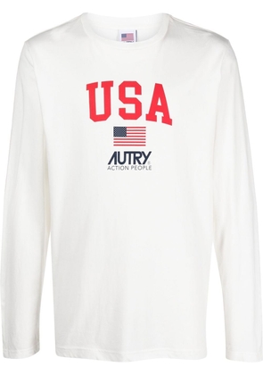 Autry logo-print T-shirt - White