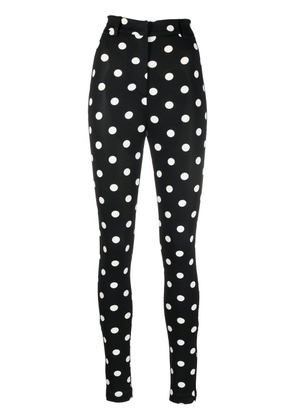 Magda Butrym polka-dot high-waisted trousers - Black