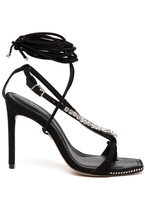 Schutz thong-strap embellished sandals - Black