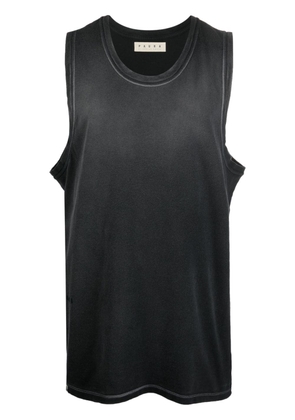 Paura washed-effect cotton tank top - Black