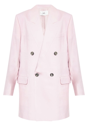 AMI Paris double-breasted wool blazer - Pink