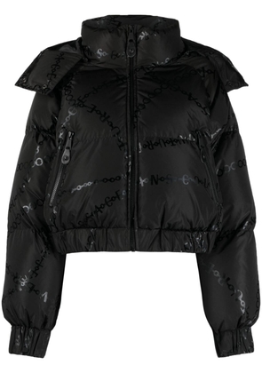 Versace Jeans Couture logo-print padded-design jacket - Black