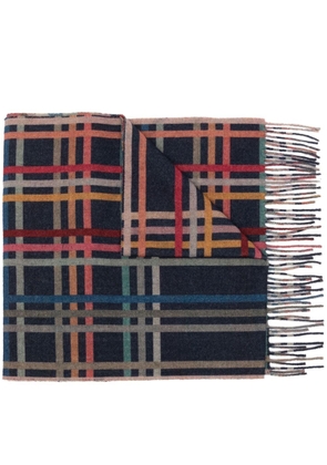 Paul Smith check-pattern print scarf - Multicolour