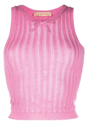 CORMIO ribbed jumper vest - Pink