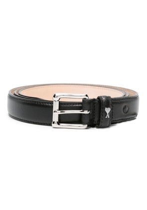 AMI Paris Ami de Coeur leather belt - Black
