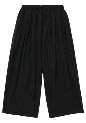 Comme Des Garçons Comme Des Garçons ruched wool cropped trousers - Black