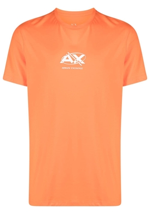 Armani Exchange logo-print jersey cotton T-shirt - Orange