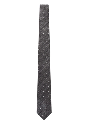 Emporio Armani polka dot-print silk tie - Grey