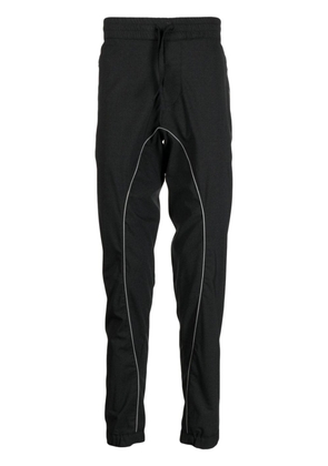 Emporio Armani contrasting pipe-trim detail trousers - Black