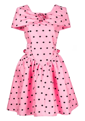 Batsheva Salt polka dot taffeta dress - Pink