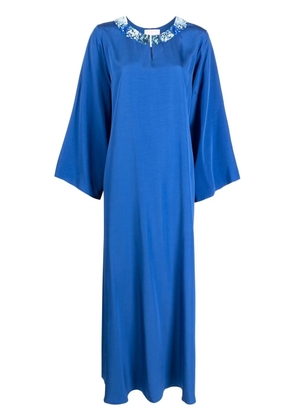 SHATHA ESSA Marina sequin-embellished long-sleeved dress - Blue