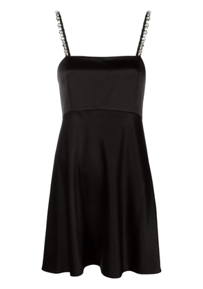 alice + olivia Sutton embellished-strap mini dress - Black