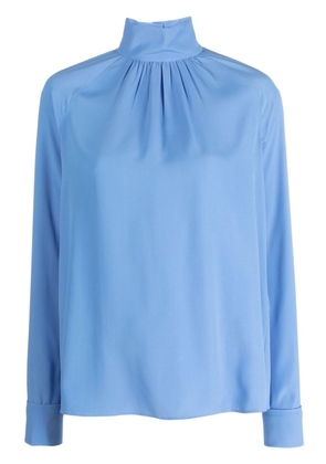 Nº21 gathered high-neck blouse - Blue