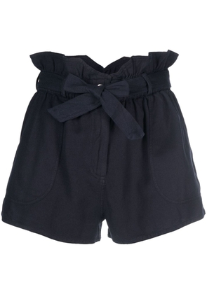 Ba&Sh tied-waist cotton mini shorts - Blue