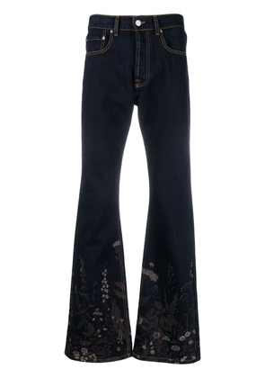 Cmmn Swdn Jonah bootcut floral jeans - Blue