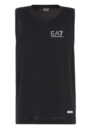Emporio Armani logo-print sleeveless vest - Black