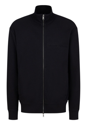 Armani Exchange embossed-logo zip-up jacket - Black