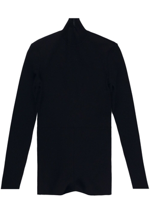 ZEYNEP ARCAY high-neck leather playsuit - Black