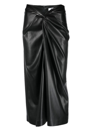 MSGM wrap design midi skirt - Black