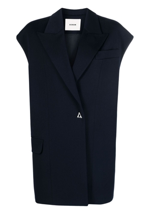 AERON logo-plaque blazer gilet - Blue