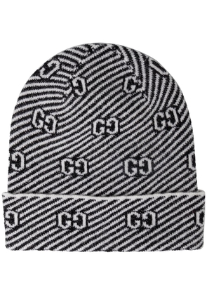 Gucci GG-embroidered beanie hat - Black