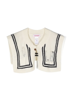 Charles Jeffrey Loverboy knitted Saillor Collar - Neutrals