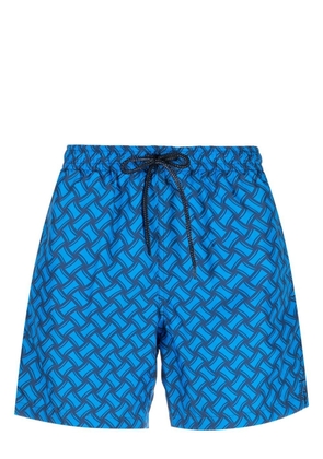 Drumohr graphic-print swim shorts - Blue