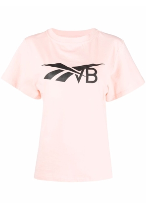 Reebok x Victoria Beckham logo-print T-shirt - Pink