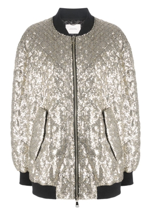Dorothee Schumacher sequined quilted bomber jacket - Gold