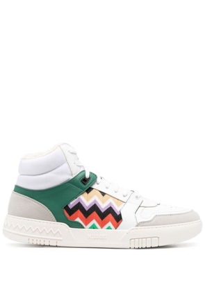 Missoni zigzag-pattern high-top sneakers - White