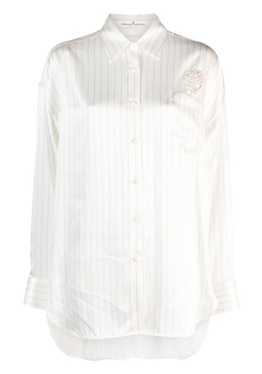 Ermanno Scervino pinstriped silk shirt - White
