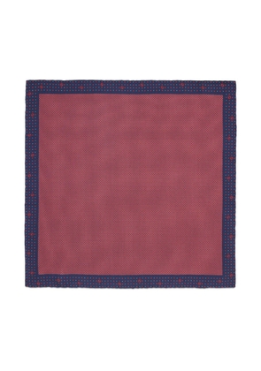 Gucci Interlocking G geometric-print silk pocket square - Blue