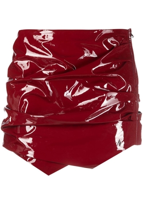 The Attico Cloe asymmetric miniskirt - Red