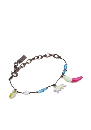 Marni bead-detail chain anklet - Blue