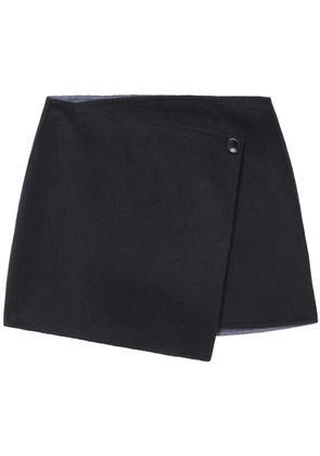 Proenza Schouler wrap-design wool-blend miniskirt - Black