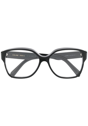 Celine Eyewear logo plaque square glasses - Black