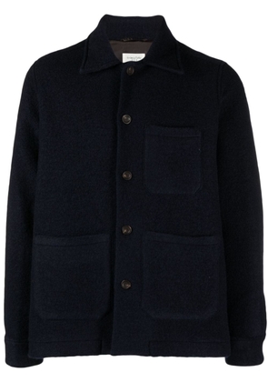 Tintoria Mattei classic-collar wool blend shirt jacket - Blue