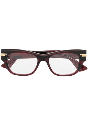Bottega Veneta Eyewear square-frame glasses - Red