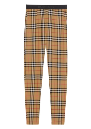 Burberry Vintage Check pattern leggings - Brown