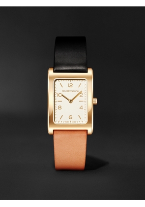 laCalifornienne - Daybreak 24mm Gold-Plated and Leather Watch, Ref. No. YG DB-05 Half n Half - Men - Neutrals
