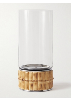 Lorenzi Milano - Glass and Bamboo Flower Vase Set - Men - Neutrals