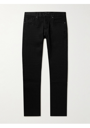 TOM FORD - Slim-Fit Washed Selvedge Jeans - Men - Black - UK/US 30